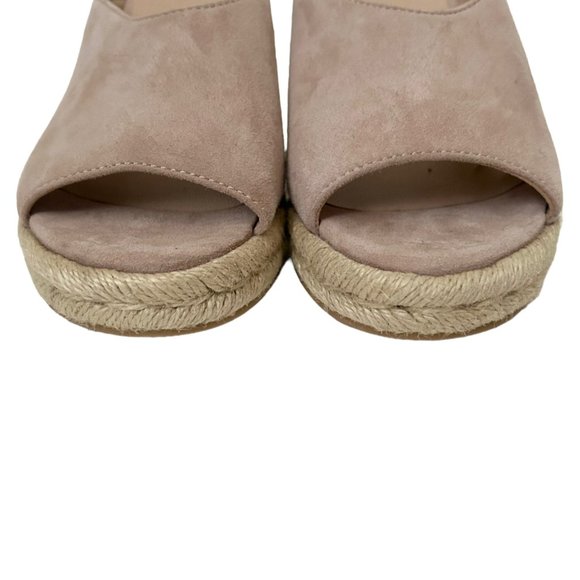 Stuart Weitzman Marabella Pink Suede Slip On Espadrille Wedges - Picture 5 of 8